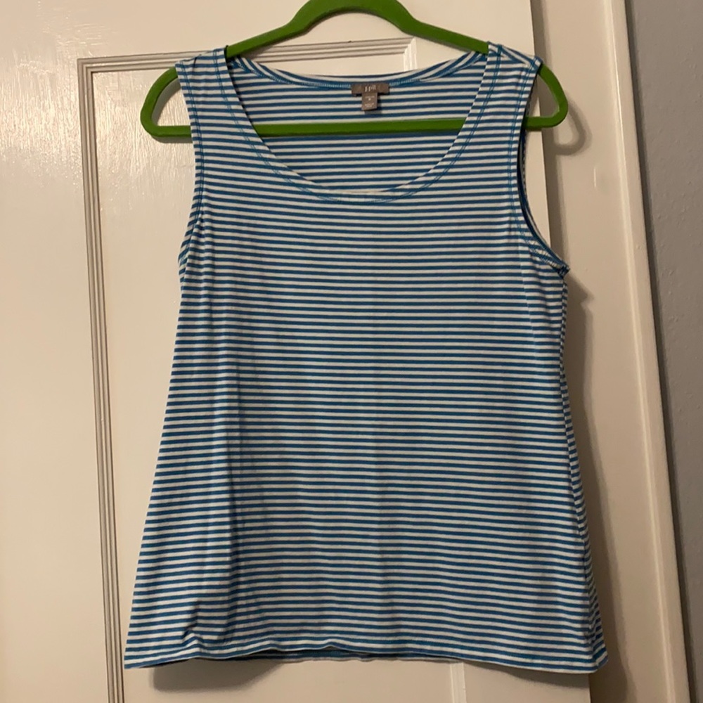 Jjill striped cotton spandex tank